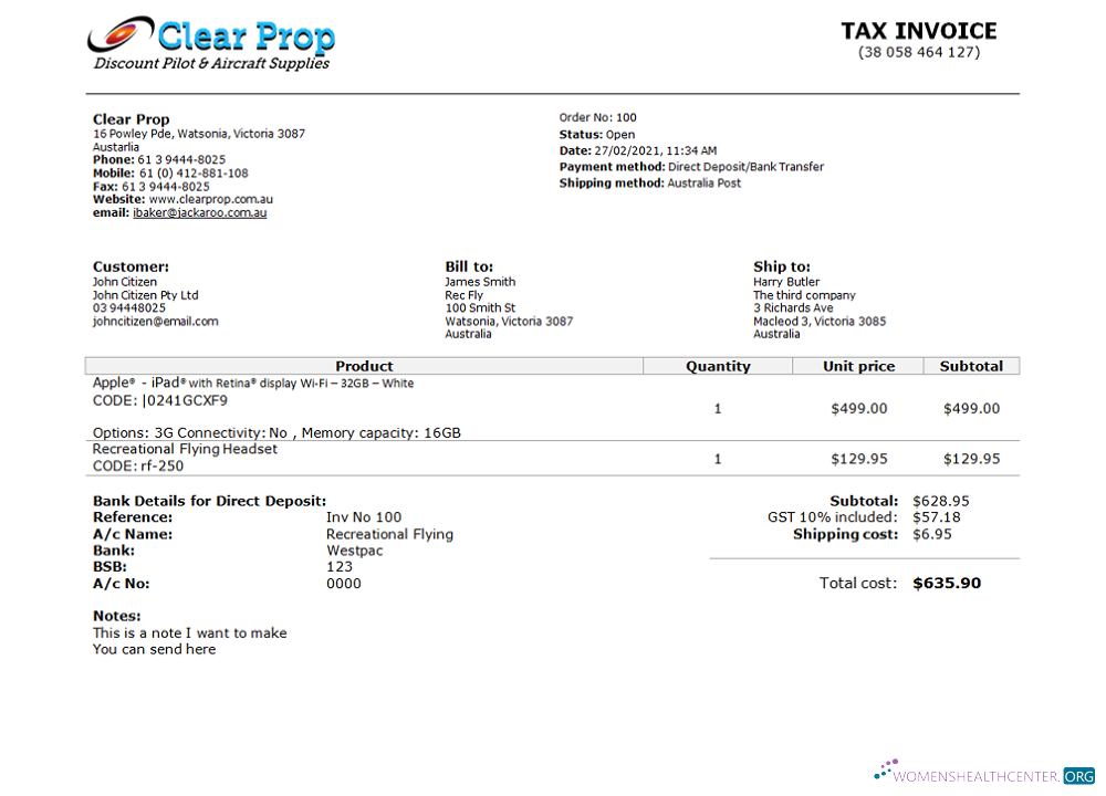Download Australia Clear Prop Discount Pilot & Aircraft Supplies company Photoshop template